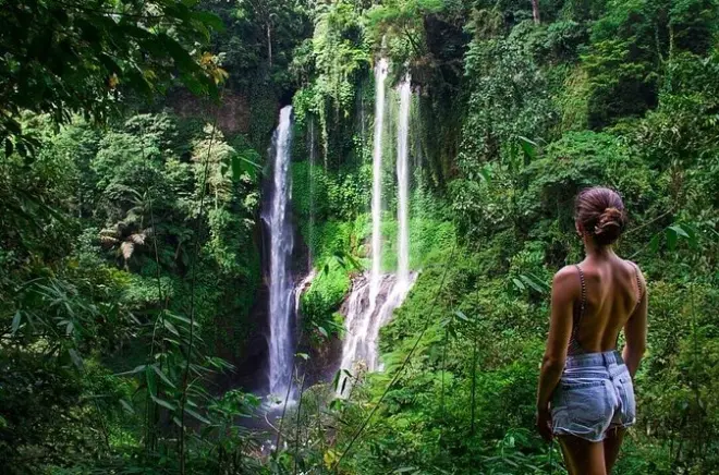 Tour nord Bali: Cascate gemelle e tempio Ulun Danu