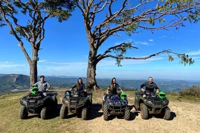 Feel the wind on a quadricycle ride to morro pelado in serra gaúcha, guided by locals, with all gear included. book your 7km adventure for two people today.