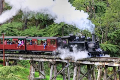 Glide through the dandenong ranges on puffing billy, spot wildlife at healesville sanctuary, and sample local chocolate in yarra valley. includes all entry fees.