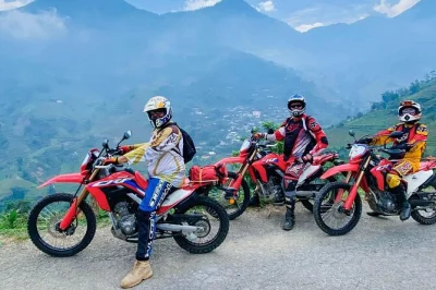 Ride a dirt bike on ha giang’s wild backroads. explore ma pi leng pass, dong van karst plateau, and stay in a private room. all meals included.
