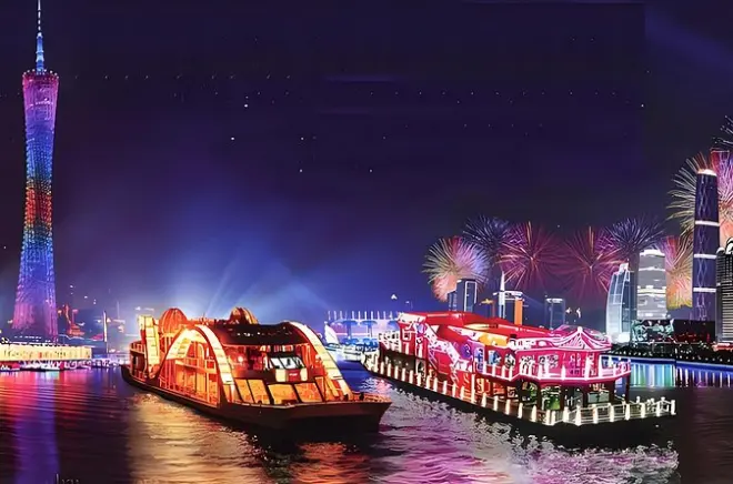 Guangzhou de nuit privé : Tour de la Canton Tower et croisière sur la rivière des Perles