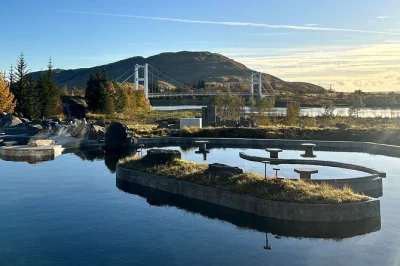 Start your iceland day trip with a soak at laugarás lagoon, see gullfoss & geysir, walk Þingvellir’s tectonic plates. includes pickup, guide & wi-fi.