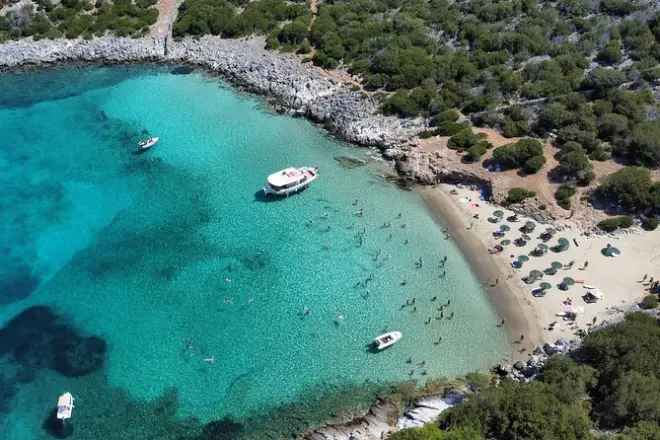 Boat trip from Samos with swimming and BBQ lunch