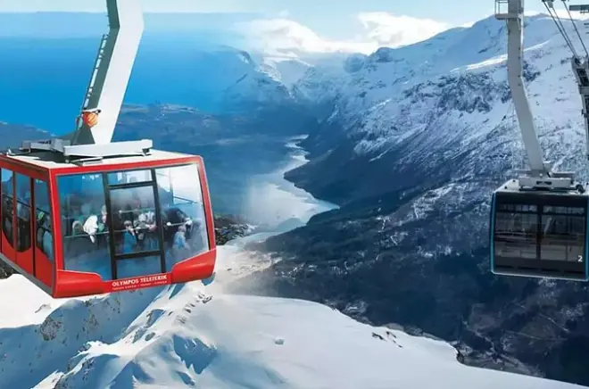 Mount Olympos Cable Car Tour from Kemer: Summit views