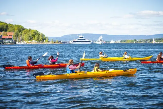Caiaque em Oslo: Oslofjord a partir do centro da cidade