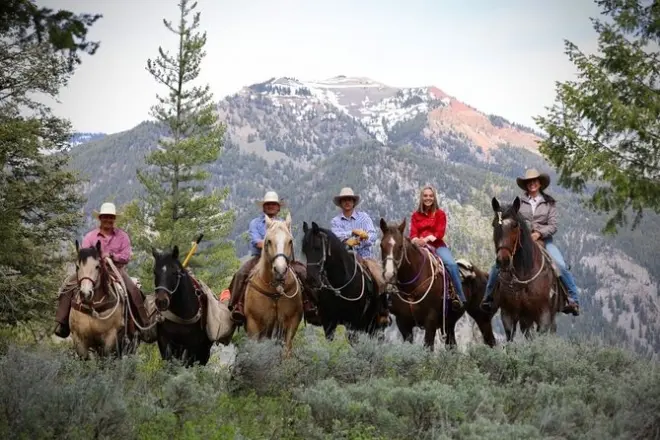 Equitazione a Jackson Hole: Vista sul Grand Teton con pranzo