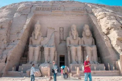 Explore abu simbel’s ancient rock temples with a local guide. see ramses ii statues, learn history, and enjoy easy transport from aswan. book now.