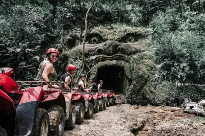 Feel the thrill of a bali atv ride through ubud’s jungle, visit monkey forest and batuan temple, then share a local lunch. includes pickup and guide.