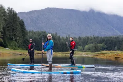 Tour privé de paddle devant le glacier Mendenhall à Juneau