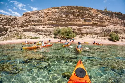 Kayaking Rhodes: Red Sand Beach with Greek Picnic