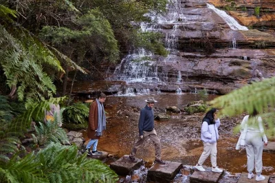 Wake up to kangaroos at featherdale, hike wentworth falls, and wander leura’s cafés on a relaxed small-group blue mountains day trip from sydney with entry fees included.