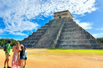 Step into chichen itza before the crowds, explore ancient ruins in cool morning air, swim in a cenote, and enjoy a mexican buffet lunch—all with hotel pickup included.
