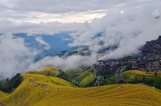 Longji Reisterrassen: Tagestour zu Ping'an & Honghair Dorf