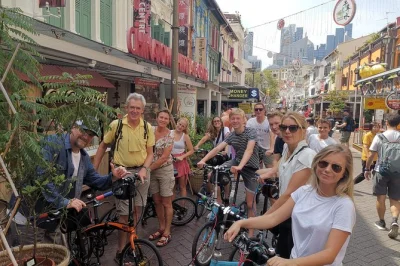 Pedal through singapore’s backstreets, ride the f1 circuit, and snack at lau pa sat. licensed local guide, bikes and helmets included. rain or shine.