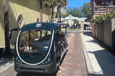 Erlebe st augustine bei einer golfcart-tour mit blick auf castillo de san marcos, flagler college und das old jail – inklusive zertifiziertem guide und entspannten fotostopps.