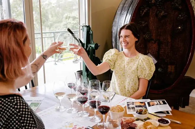 Dégustation Tulloch Wines Hunter Valley avec fromage et charcuterie