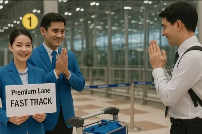 Direkt am flughafen bangkok suvarnabhumi mit vip fast track ohne wartezeiten, persönlichem assistenten & optionalem lounge-zugang ankommen. inklusive abholung.