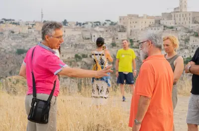 Sassi et parc de la Murgia au coucher du soleil, visite guidée Matera