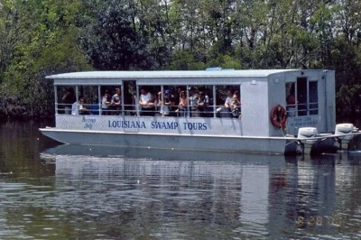 Explora los humedales de nueva orleans en un barco cubierto con guía local. descubre caimanes, cementerios cajún y escucha historias auténticas. incluye paseo y guía.