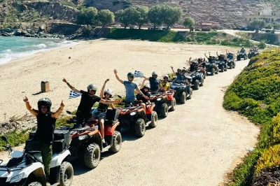 Feel the wind on a quad safari in crete, ride through mountain villages, taste fresh orange juice, and breathe in the sea air—includes safety gear and local guide.
