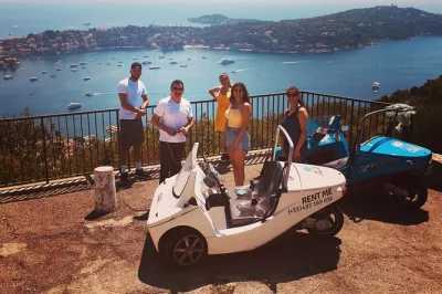 Feel the breeze as you drive a scoot coupe from nice to villefranche-sur-mer and cap ferrat, with panoramic stops, local guide, and a break for ice cream.