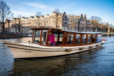 Feel the rhythm of amsterdam’s canals on a 90-minute electric open boat cruise with dutch snacks, unlimited drinks, and stories from local guides. includes pickup at rijksmuseum.