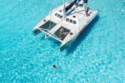 Feel the sand between your toes on klein curacao, swim with sea turtles, and enjoy a bbq lunch. fast catamaran ride, open bar, and pickup available.