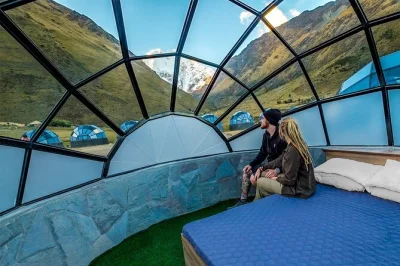 Wake up under andean stars, hike salkantay pass, and reach machu picchu at sunrise. includes sky camp igloo stay, meals, hotel pickup, and a local guide.