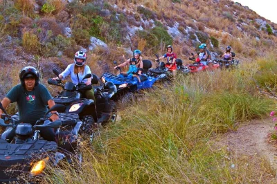 Feel the wild side of crete on an off-road safari from heraklion with quad, jeep, or buggy, local guide, lunch at a greek tavern, and hotel pickup included.
