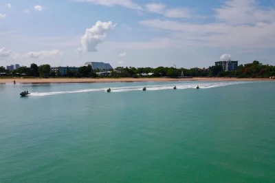 Feel the rush on darwin’s harbour with a casino royale jet ski ride, cruise past mindil beach casino, and spin around the sandbar. includes sunscreen, water, and guide.