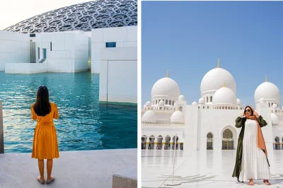 Erlebe die beeindruckende sheikh zayed grand mosque, schlendere unter der faszinierenden kuppel des louvre abu dhabi und genieße tolle stadtblicke – inklusive abholung in dubai.