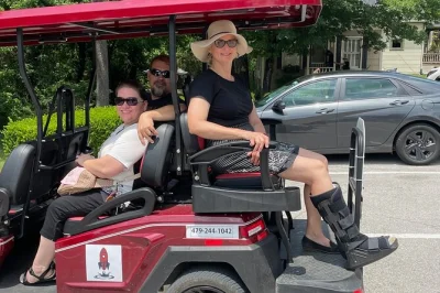 Ride through eureka springs by golf cart, explore 8-10 historic springs, hear quirky stories from a local guide, and enjoy a relaxed pace with small groups.