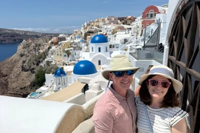Let a local driver show you santorini’s villages, volcanic beaches, and ancient akrotiri at your own pace. includes hotel pickup, wifi, bottled water, and flexible stops.