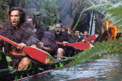 Step into rotorua’s mitai maori village for a night of warrior canoe paddling, haka performances, hangi buffet dinner, forest walk, and glow worm magic—includes pickup.