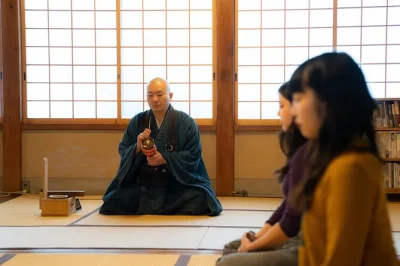 Step inside a 400-year-old asakusa temple for private zen meditation, a matcha tea ceremony, and conversation with a real monk. english support included.