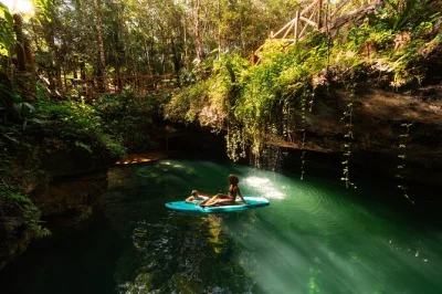 Feel the rush of yucatan’s cenotes, swim and zipline in crystal pools, then unwind with tequila tasting and mayan snacks. includes hotel pickup for easy booking.
