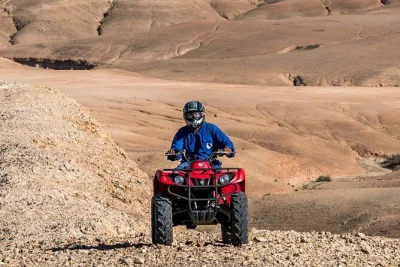 Feel the agafay desert’s golden silence on camelback, ride quad bikes at dusk, and share a berber dinner show. includes pickup and local guide from marrakech.