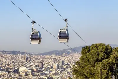 Billets téléphérique Montjuïc avec vues aériennes sur Barcelone
