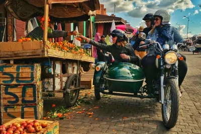 Feel the city breeze on a marrakech sidecar ride through gueliz, medina, and the palm grove—private, all-inclusive, with local insider and flexible pickup.