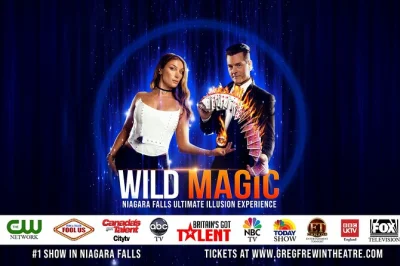 Step into niagara falls’ wild magic show for 90 minutes of world-class illusions, laughter, and family fun. includes admission tickets and wheelchair access.