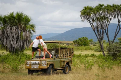 Fly from zanzibar to selous for a day safari with a local guide, game drive, and pro photographer. includes lunch, drinks, and return transfer to your hotel.