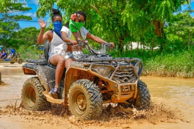 Feel the rush on a punta cana atv & buggy tour with hotel pickup, local tastings, a swim in a natural cenote, and time at macao beach. small groups daily.