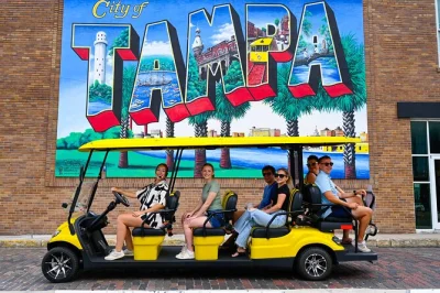 Erlebe tampa hautnah bei einer golfcart-tour – entdecke ybor city, riverwalk, hyde park & mehr mit einem lokalen guide. inklusive sonnencreme, wasser, fotos & pausen.