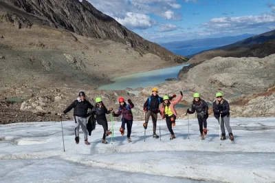 Feel the raw patagonian wind on a glacier trek from ushuaia, cross peat bogs, enter ancient forests, and share lunch by laguna de los témpanos. includes pickup and gear.