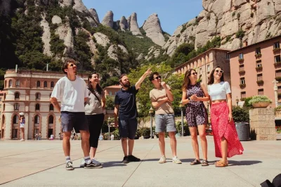 Feel the spirit of montserrat, ride the cogwheel train, taste award-winning wines in a 10th-century castle, and enjoy catalan tapas—all with pickup from barcelona.