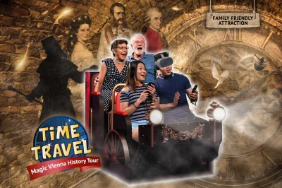 Step into vienna’s past with a 1-hour time travel tour, featuring a 5d cinema, animatronic shows, and vr music ride—all with audio guides in 10 languages.