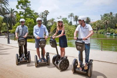 Feel the buzz of barcelona on a small-group segway tour with a local guide. glide through parc de la ciutadella, port vell, and barceloneta beach. includes coffee & helmet.