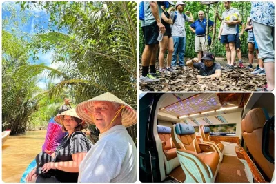 Scopri la storia del vietnam nei cu chi tunnels, assapora piatti locali e naviga il delta del mekong in piccolo gruppo. include trasferimento e pranzo con musica tradizionale.
