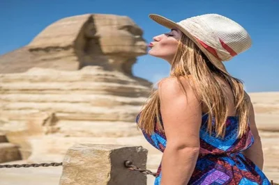 Feel the desert sun at giza, ride camels by ancient pyramids, explore sakkara’s tombs and memphis with a real egyptologist. includes hotel pickup and lunch.