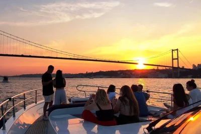 Watch the sun set over istanbul from a luxury bosphorus yacht, with drinks, snacks, and hotel pickup included. small group, local guide, and city highlights.